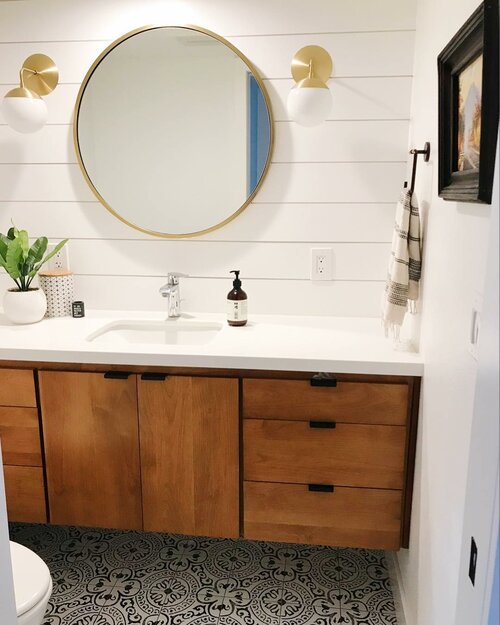 Mid Century Modern Bathroom Mirror Rispa